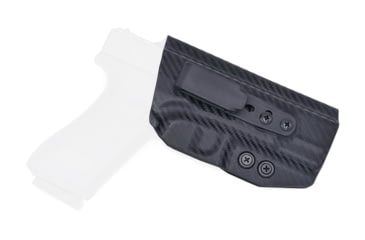 Image of Rounded Tuckable IWB KYDEX Holster, Glock 17/22/31 Gen 1-5, Right Hand, Carbon Fiber, GLK-172231-CF-RH-TUCK