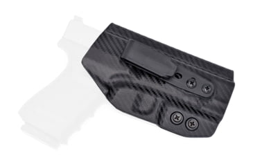 Image of Rounded Tuckable IWB KYDEX Holster, Glock 19/19X/23/32/45 Gen 1-5, Ambidextrous, Carbon Fiber, GLK-192332-CF-AMBI-TUCK