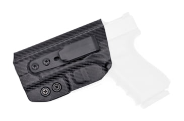 Image of Rounded Tuckable IWB KYDEX Holster, Glock 19/19X/23/32/45 Gen 1-5, Left Hand, Carbon Fiber, GLK-192332-CF-LH-TUCK