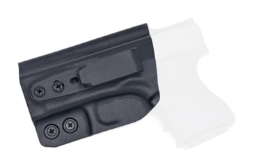 Image of Rounded Tuckable IWB KYDEX Holster, Glock 26/27/33 Gen 1-5, Left Hand, Black, GLK-262733-BK-LH-TUCK