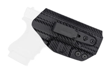 Image of Rounded Tuckable IWB KYDEX Holster, Glock 30S, Ambidextrous, Carbon Fiber Black, GLK-30S-CF-TUCK