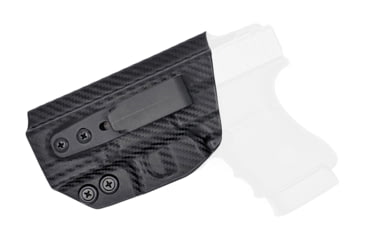 Image of Rounded Tuckable IWB KYDEX Holster, Glock 30S, Left Hand, Carbon Fiber Black, GLK-30S-CF-LH-TUCK