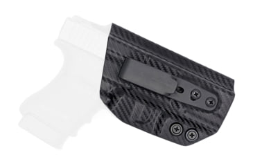 Image of Rounded Tuckable IWB KYDEX Holster, Glock 30S, Right Hand, Carbon Fiber Black, GLK-30S-CF-RH-TUCK