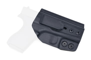 Image of Rounded Tuckable IWB KYDEX Holster, Glock 42, Ambidextrous, Black, GLK-G42-BK-TUCK