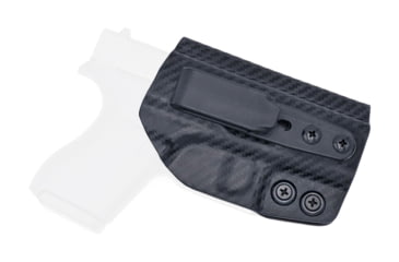 Image of Rounded Tuckable IWB KYDEX Holster, Glock 42, Ambidextrous, Carbon Fiber Black, GLK-G42-CF-TUCK
