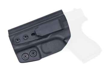 Image of Rounded Tuckable IWB KYDEX Holster, Glock 42, Left Hand, Black, GLK-G42-BK-LH-TUCK