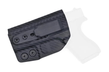Image of Rounded Tuckable IWB KYDEX Holster, Glock 42, Left Hand, Carbon Fiber Black, GLK-G42-CF-LH-TUCK