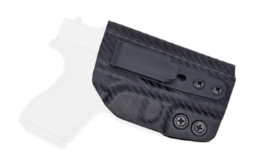Image of Rounded Tuckable IWB KYDEX Holster, Glock 42, Right Hand, Carbon Fiber Black, GLK-G42-CF-RH-TUCK