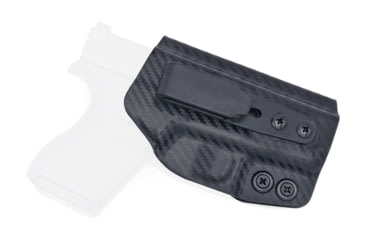 Image of Rounded Tuckable IWB KYDEX Holster, Glock 43/43X, Ambidextrous, Carbon Fiber, GLK-G43-CF-TUCK