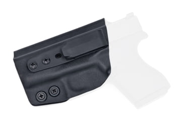 Image of Rounded Tuckable IWB KYDEX Holster, Glock 43/43X, Left Hand, Black, GLK-G43-BK-LH-TUCK