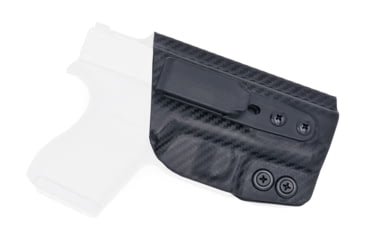 Image of Rounded Tuckable IWB KYDEX Holster, Glock 43/43X, Right Hand, Carbon Fiber, GLK-G43-CF-RH-TUCK