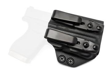 Image of Rounded Tuckable IWB KYDEX Holster, Glock 43/43X w/ TLR-6, Ambidextrous, Black, GLK-G43TLR6-BK-TUCK