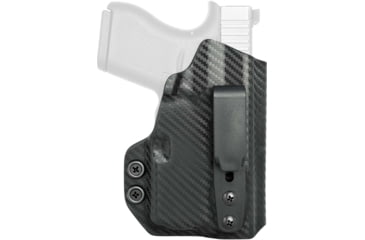 Image of Rounded Tuckable IWB KYDEX Holster, Glock 43/43X w/ TLR-6, Ambidextrous, Carbon Fiber, GLK-G43TLR6-CF-TUCK