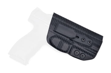 Image of Rounded Tuckable IWB KYDEX Holster, Heckler &amp; Koch VP9, Right Hand, Carbon Fiber, HKH-VP9-CF-RH-TUCK