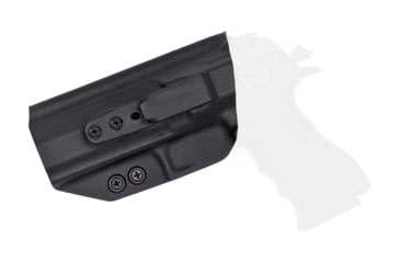 Image of Rounded Tuckable IWB KYDEX Holster, IWI Jericho 941 PSL9 Mid Size Polymer Frame, Left Hand, Black, JRO-941POLYMID-BK-LH-TUCK