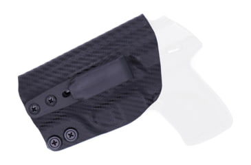 Image of Rounded Tuckable IWB KYDEX Holster, Ruger LC9/LC9s/LC380/EC9s, Left Hand, Carbon Fiber, RGR-LC9LC380-CF-LH-TUCK