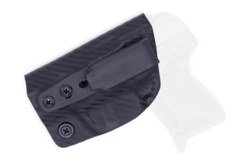 Image of Rounded Tuckable IWB KYDEX Holster, Ruger LCP 2, Left Hand, Carbon Fiber Black, RGR-LCP2-CF-LH-TUCK