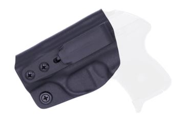 Image of Rounded Tuckable IWB KYDEX Holster, Ruger LCP, Left Hand, Black, RGR-LCP-BK-LH-TUCK