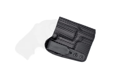Image of Rounded Tuckable IWB KYDEX Holster, Ruger LCR/LCRx, Ambidextrous, Carbon Fiber, RGR-LCR-CF-TUCK