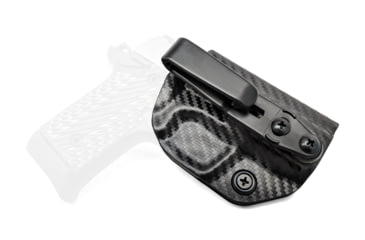 Image of Rounded Tuckable IWB KYDEX Holster, Springfield 911 .380, Ambidextrous, Carbon Fiber Black, SFA-911380-CF-TUCK