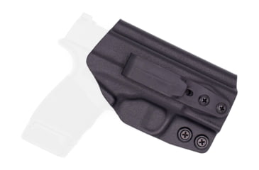Image of Rounded Tuckable IWB KYDEX Holster, Springfield Hellcat, Ambidextrous, Black, SFA-HELLCAT-BK-TUCK