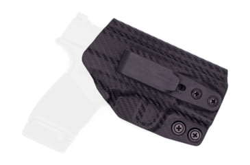 Image of Rounded Tuckable IWB KYDEX Holster, Springfield Hellcat, Ambidextrous, Carbon Fiber, SFA-HELLCAT-CF-TUCK