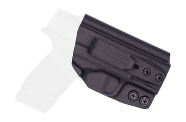 Image of Rounded Tuckable IWB KYDEX Holster, Springfield Hellcat, Right Hand, Black, SFA-HELLCAT-BK-RH-TUCK