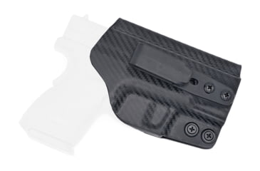 Image of Rounded Tuckable IWB KYDEX Holster, Springfield XD 3in Sub-Compact, Ambidextrous, Carbon Fiber, SFA-XD3SUB-CF-TUCK