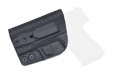 Image of Rounded Tuckable IWB KYDEX Holster, Springfield XD 3in Sub-Compact, Left Hand, Carbon Fiber, SFA-XD3SUB-CF-LH-TUCK