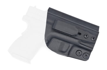 Image of Rounded Tuckable IWB KYDEX Holster, Springfield XD 3in Sub-Compact, Right Hand, Black, SFA-XD3SUB-BK-RH-TUCK