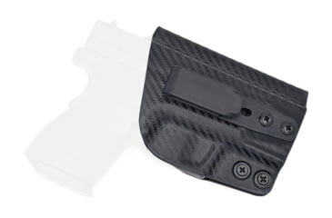 Image of Rounded Tuckable IWB KYDEX Holster, Springfield XD 3in Sub-Compact, Right Hand, Carbon Fiber, SFA-XD3SUB-CF-RH-TUCK