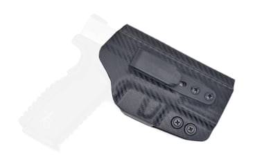 Image of Rounded Tuckable IWB KYDEX Holster, Springfield XD-M 3.8in 9MM, Ambidextrous, Carbon Fiber Black, SFA-XDM38-CF-TUCK