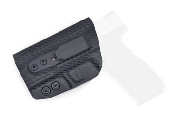 Image of Rounded Tuckable IWB KYDEX Holster, Springfield XD-M 4.5in, Left Hand, Carbon Fiber Black, SFA-XDM45-CF-LH-TUCK