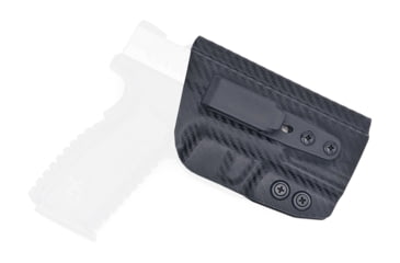Image of Rounded Tuckable IWB KYDEX Holster, Springfield XD-M 5.25in, Right Hand, Carbon Fiber Black, SFA-XDM525-CF-RH-TUCK