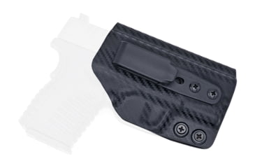 Image of Rounded Tuckable IWB KYDEX Holster, Springfield XD-S 3.3in, Ambidextrous, Carbon Fiber Black, SFA-XDS-CF-TUCK