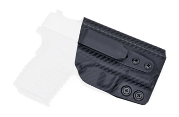 Image of Rounded Tuckable IWB KYDEX Holster, Springfield XD-S 3.3in, Right Hand, Carbon Fiber Black, SFA-XDS-CF-RH-TUCK