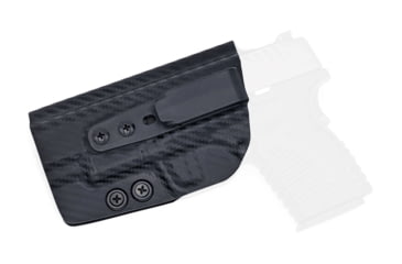 Image of Rounded Tuckable IWB KYDEX Holster, Springfield XD-S 4.0in, Left Hand, Carbon Fiber Black, SFA-XDS40-CF-LH-TUCK