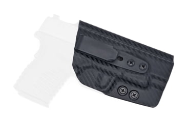 Image of Rounded Tuckable IWB KYDEX Holster, Springfield XD-S 4.0in, Right Hand, Carbon Fiber Black, SFA-XDS40-CF-RH-TUCK