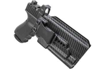 Image of Rounded Weapon Mounted Light Holster for Streamlight TLR-1, Left, Carbon Fiber Black, CEH000005