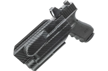 Image of Rounded Weapon Mounted Light Holster for Streamlight TLR-1, Left, Carbon Fiber Black, CEH000005
