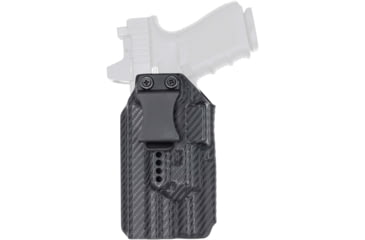 Image of Rounded Weapon Mounted Light Holster for Surefire X300UA/B, Left, Carbon Fiber, ARC-X300UAB-CF-LH-LUX