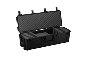 Image of Condition1 45" 4 Rifle Trunk #2191, G Metal Gray, Pre-Cut Foam 4 Slot Tactical Rifle, H2191GMF12771AC1