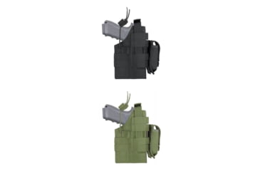 Image of Condor Ambidextrous Holster w/ Two Removable MOLLE Straps, Black, Olive Drab