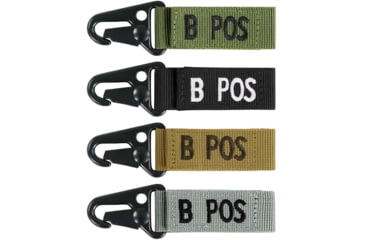 Image of Condor Outdoor Blood Type Key Chain 4 Pcs/Pack, Bpos, Foliage, 239B+007-7