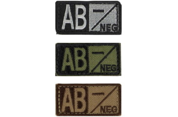 Image of Condor Outdoor Blood Type Patch 6 Pcs/Pack, ABneg, Foliage/Black, 229AB-007