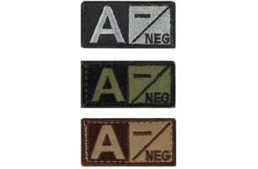 Image of Condor Outdoor Blood Type Patch 6 Pcs/Pack, Aneg, Foliage/Black, 229A-007
