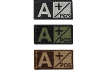Image of Condor Outdoor Blood Type Patch 6 Pcs/Pack, Apos, Foliage/Black, 229A+007-7