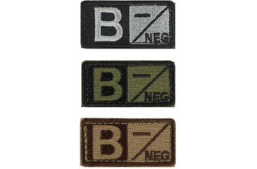 Image of Condor Outdoor Blood Type Patch 6 Pcs/Pack, Bneg, Foliage/Black, 229B-007