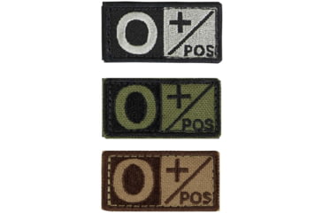 Image of Condor Outdoor Blood Type Patch 6 Pcs/Pack, Opos, Olive Drab/Black, 229O+001-1