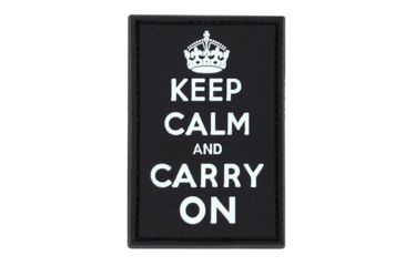 Image of Condor Outdoor Keep Calm and Carry PVC Patch 6Pcs/Pack, White, 181009-034